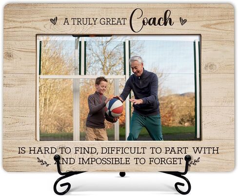 Coach Appreciation Picture Frame, A Truly Great Coach Is Hard To Find Photo Frame, Soccer Basketball Baseball Coach Gifts, Birthday Christmas Gifts For Coach, Home Office Wooden Frame With Stand-66 in Kuwait
