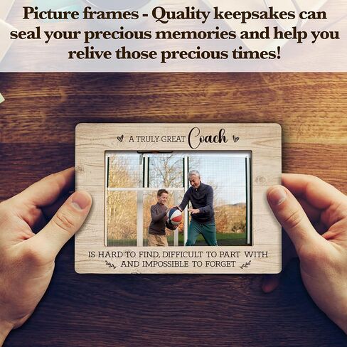 Coach Appreciation Picture Frame, A Truly Great Coach Is Hard To Find Photo Frame, Soccer Basketball Baseball Coach Gifts, Birthday Christmas Gifts For Coach, Home Office Wooden Frame With Stand-66 in Kuwait
