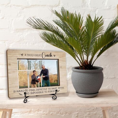 Coach Appreciation Picture Frame, A Truly Great Coach Is Hard To Find Photo Frame, Soccer Basketball Baseball Coach Gifts, Birthday Christmas Gifts For Coach, Home Office Wooden Frame With Stand-66 in Kuwait