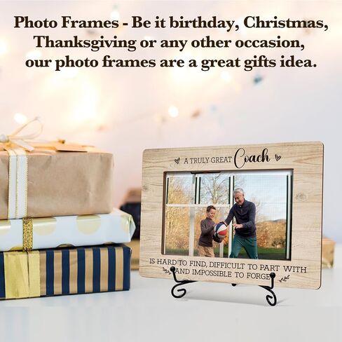 Coach Appreciation Picture Frame, A Truly Great Coach Is Hard To Find Photo Frame, Soccer Basketball Baseball Coach Gifts, Birthday Christmas Gifts For Coach, Home Office Wooden Frame With Stand-66 in Kuwait