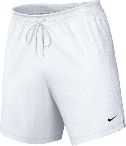 شورت كرة السلة الشبكي Dri-FIT مقاس 5 بوصات من نايكي للرجال (HV1880-100، أبيض/أسود) in Saudi Arabia