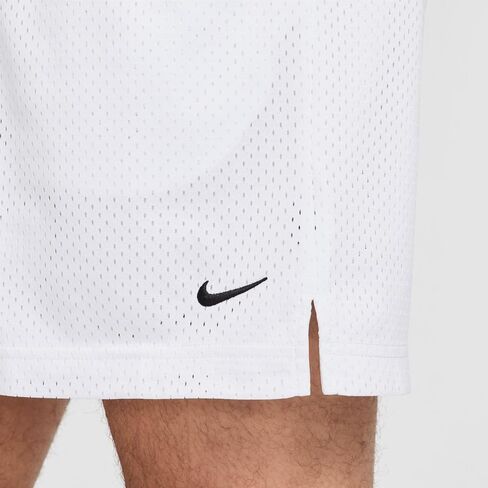 شورت كرة السلة الشبكي Dri-FIT مقاس 5 بوصات من نايكي للرجال (HV1880-100، أبيض/أسود) in Saudi Arabia