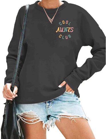 المرأة العمة البلوز كول العمة نادي قميص مضحك العمة إلكتروني طباعة البلوز القمم Crewneck البلوز للعمة in Kuwait