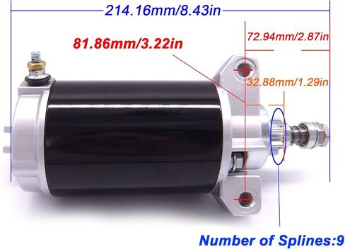 Boat Engine 67C-81800-00 67C-81800-01 02 Starter Motor for Yamaha / 50-854636 854636T 859170T 884045T 888160T 893887T for Mercury Marine 30HP 40HP Outboard, 18-6438 F40-05000800 for Parsun HDX in Saudi Arabia