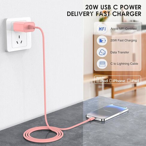 45W Charger for iPhone 16 15 Pro Max Fast Charging 3FT, iPhone 16 15 Plus Charger Cord with USBC Charger Block for MacBook Air 13/11 inch M1/M2,2022 2020 2019 2018 2017 Laptop,iPad Pro/Air in Saudi Arabia
