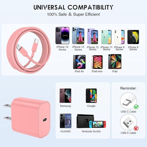 45W Charger for iPhone 16 15 Pro Max Fast Charging 3FT, iPhone 16 15 Plus Charger Cord with USBC Charger Block for MacBook Air 13/11 inch M1/M2,2022 2020 2019 2018 2017 Laptop,iPad Pro/Air in Saudi Arabia