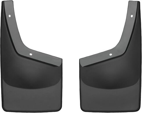WeatherTech Custom No Drill Splash Guard MudFlaps for Ford Super Duty - الزوج الأمامي (110020)، أسود in Saudi Arabia