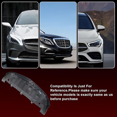 FZJDSD غطاء أمامي أسود تحت الغطاء واقي من الطين 1178850036 متوافق مع Mercedes-Benz CLA 250 2014-2016 in Saudi Arabia