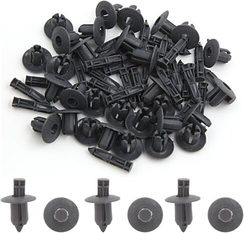uxcell 30Pcs 8mm Hole Plastic Push Type Rivet Fastener Door Bumper Pin Clips Gray in Saudi Arabia