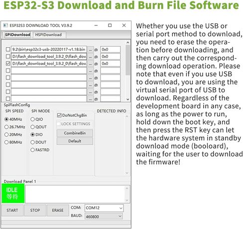 3pcs ESP32-S3-DevKitC-1-N16R8 Development Board Integrated 2.4GHz WiFi Bluetooth 5.0 ESP32-S3-WROOM-1 Microcontroller Processor Dual Type C Interface for Arduino in Kuwait