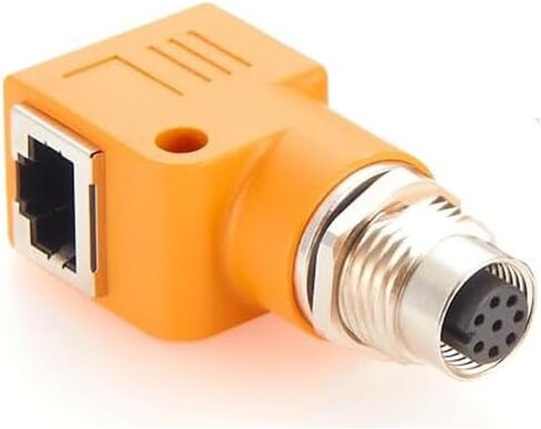 M12 to RJ45 Bulkhead Adapter Waterproof M12 X Code 8 Pin Male to RJ45 Jack Straight Ethernet Adapter Extension Green in Kuwait