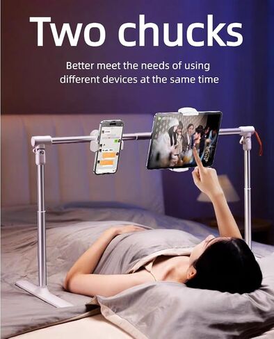Lazy Tablet Holder, no Need to Install Lazy Mobile Phone Holder at The Bedside, Retractable Lifting Mobile Phone Tablet Holder, Suitable for 4.7-12.9in Mobile Phones and Tablets, for beds, Sofas in Saudi Arabia