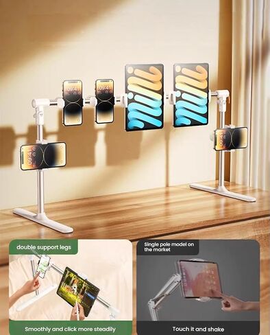 Lazy Tablet Holder, no Need to Install Lazy Mobile Phone Holder at The Bedside, Retractable Lifting Mobile Phone Tablet Holder, Suitable for 4.7-12.9in Mobile Phones and Tablets, for beds, Sofas in Saudi Arabia