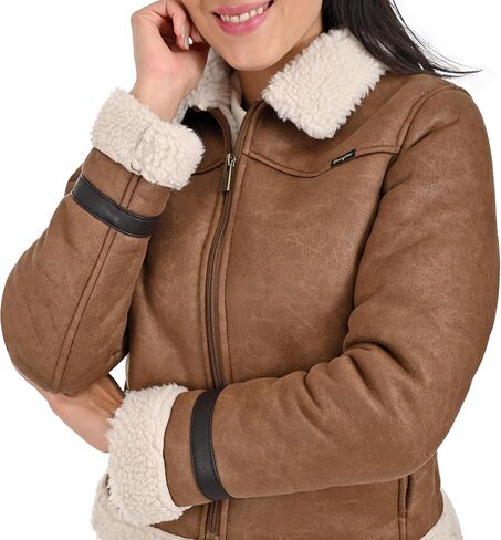 Wrangler WOMEN’S AVIATOR JACKET – SHERPA TRIM STREETWESTERN STYLE IN BLACK. in Saudi Arabia