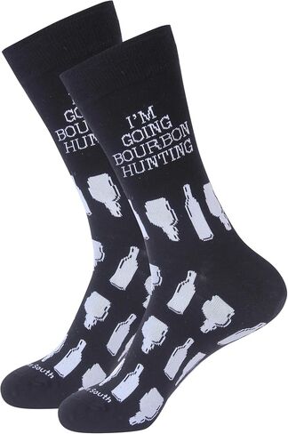 Bourbon Whiskey Socks - Funny Men Father's Socks - Drinking Apparel - Things Bourbon Drinkers Say (Blend, Shipment Come In) in Saudi Arabia