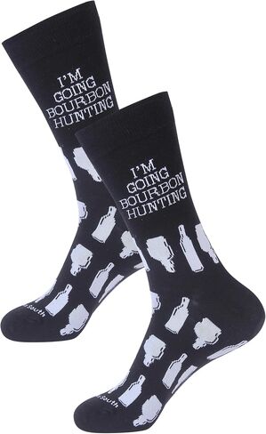 Bourbon Whiskey Socks - Funny Men Father's Socks - Drinking Apparel - Things Bourbon Drinkers Say (Blend, Shipment Come In) in Saudi Arabia