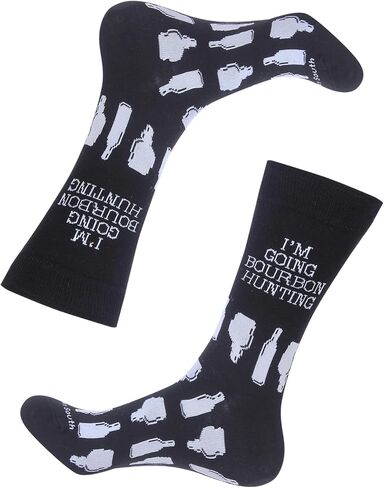 Bourbon Whiskey Socks - Funny Men Father's Socks - Drinking Apparel - Things Bourbon Drinkers Say (Blend, Shipment Come In) in Saudi Arabia