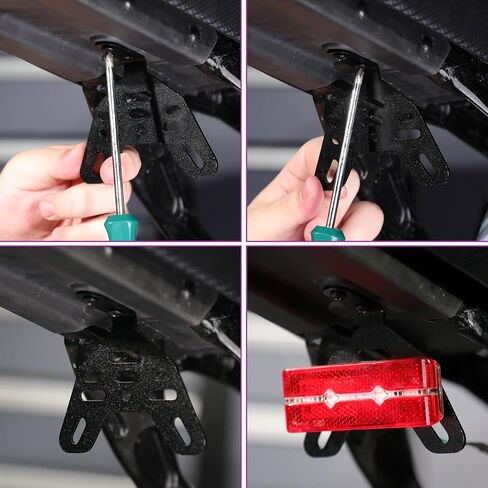 Motorcycle Tail Light Rear License Plate Holder Bracket Mounting Kit CNC for Sur Ron Surron Light Bee X X260 X160 Electric Dirt Bike Purple in Saudi Arabia