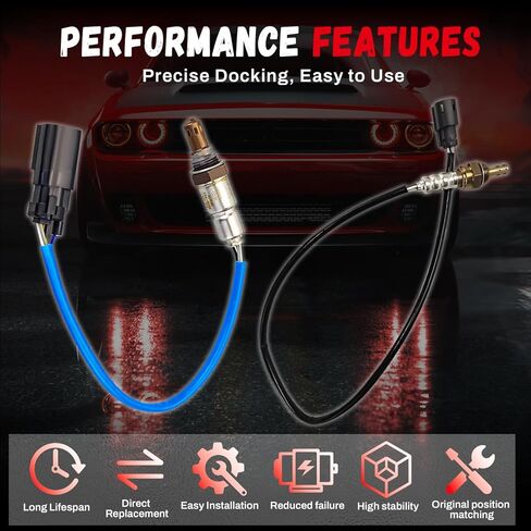 2 قطعة 234-5038 234-4490 O2 مستشعر الأكسجين المنبع متوافق مع 2010-2016 Ford F150 Fusion Explorer Escape Flex، 2013-2015 Lincoln MKT MKS MKZ in Kuwait