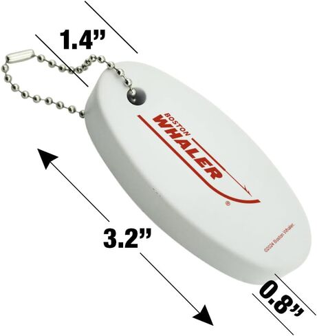 GRAPHICS & MORE Boston Whaler Red Logo Floating Keychain Oval Foam Fishing Boat Buoy Key Float in Saudi Arabia