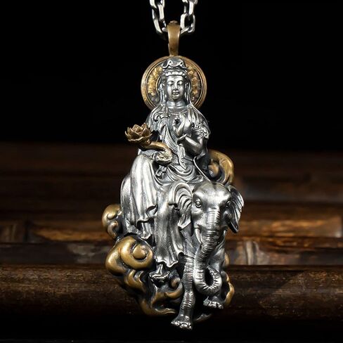  Men Pendant Men's Necklaces Dripping Guanyin Buddha Pendant Retro Necklace Pendant Pendants for Men and Women with Gift Box in Saudi Arabia