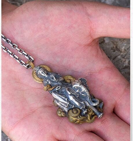  Men Pendant Men's Necklaces Dripping Guanyin Buddha Pendant Retro Necklace Pendant Pendants for Men and Women with Gift Box in Saudi Arabia