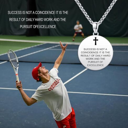 925 Sterling Silver Athlete Protection Necklace Sports Theme Amulet with Stainless Steel Chain in Saudi Arabia