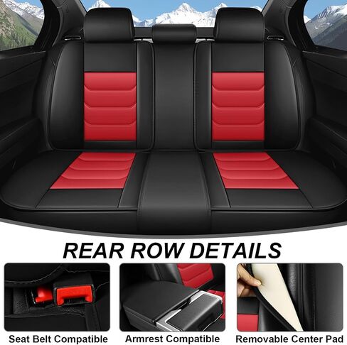 أغطية مقاعد جلد نابا مجموعة كاملة لسيارة Nissan Frontier 2000-2025، 5 مقاعد غطاء مقعد السيارة مقاوم للماء والتمزق داخل تصميم سحاب وفتحات فتح محفوظة (مجموعة كاملة قياسية / أسود أزرق) in Kuwait