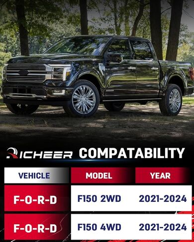كتلة رفع خلفية Richeer مقاس 3 بوصات متوافقة مع 2021-2024 F150 2WD و4WD، مجموعات رفع تسوية مقاس 3 بوصات مع مسامير مربعة ممتدة طويلة للغاية ترفع الجزء الخلفي من سيارتك بمقدار 3 بوصات in Kuwait