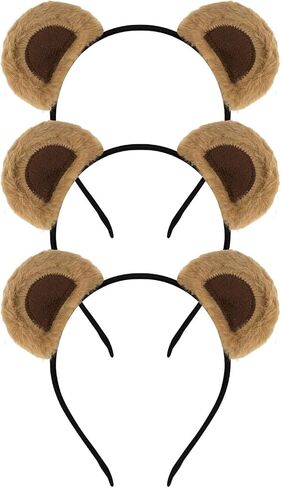 3pcs Light Brown Bear Ears Cute Headband in Kuwait