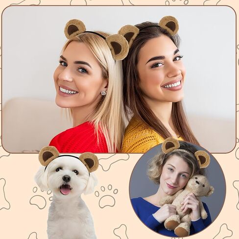 3pcs Light Brown Bear Ears Cute Headband in Kuwait