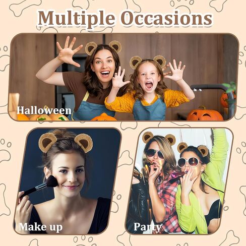 3pcs Light Brown Bear Ears Cute Headband in Kuwait