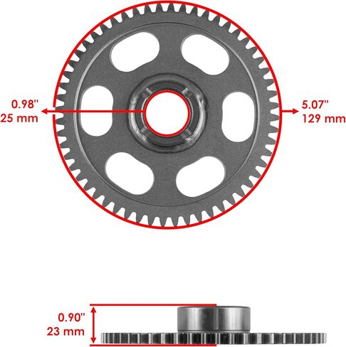 Caltric Starter Clutch Outer Assy And Idler Gear Set Compatible with Yamaha Bear Tracker Yfm250 1999-2004 in Saudi Arabia