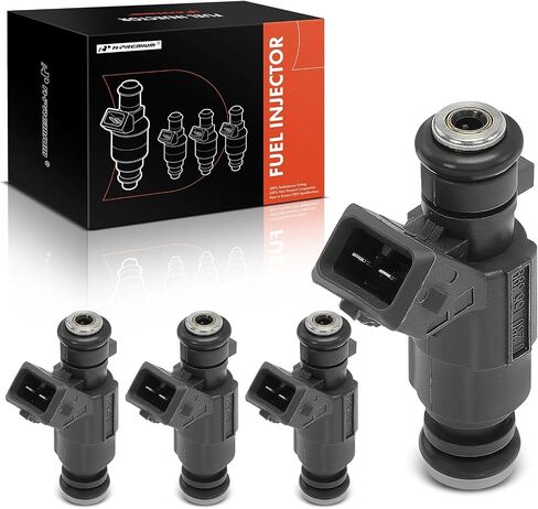 A-Premium Fuel Injectors Set of 4 Compatible with Volkswagen CrossFox 2011-2015, Gol 2016-2020, Saveiro 2010-2019, SportVan 2007-2010, 1.6L, Replace# 032906031P in Saudi Arabia