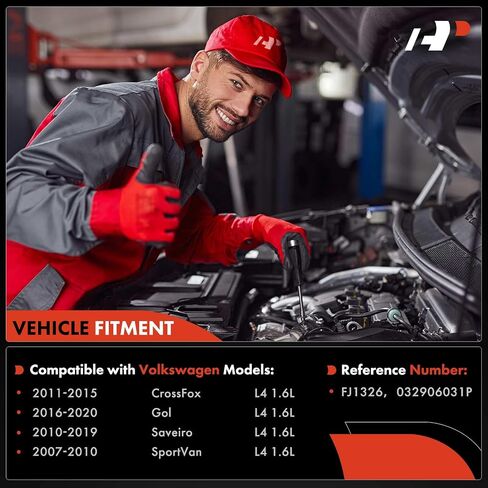 A-Premium Fuel Injectors Set of 4 Compatible with Volkswagen CrossFox 2011-2015, Gol 2016-2020, Saveiro 2010-2019, SportVan 2007-2010, 1.6L, Replace# 032906031P in Saudi Arabia
