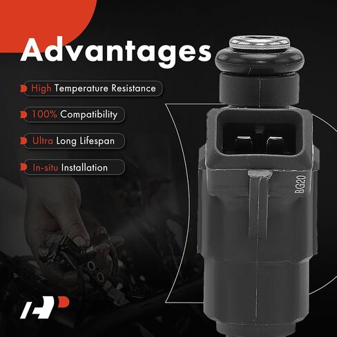 A-Premium Fuel Injectors Set of 4 Compatible with Volkswagen CrossFox 2011-2015, Gol 2016-2020, Saveiro 2010-2019, SportVan 2007-2010, 1.6L, Replace# 032906031P in Saudi Arabia