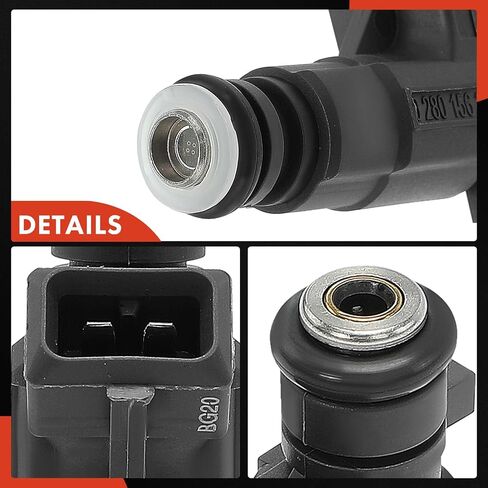 A-Premium Fuel Injectors Set of 4 Compatible with Volkswagen CrossFox 2011-2015, Gol 2016-2020, Saveiro 2010-2019, SportVan 2007-2010, 1.6L, Replace# 032906031P in Saudi Arabia