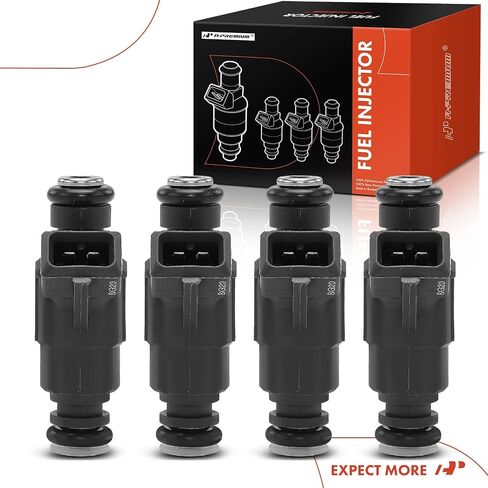 A-Premium Fuel Injectors Set of 4 Compatible with Volkswagen CrossFox 2011-2015, Gol 2016-2020, Saveiro 2010-2019, SportVan 2007-2010, 1.6L, Replace# 032906031P in Saudi Arabia