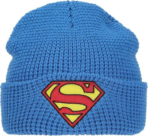 Superman Superman Logo Embroidery Waffle Knit Cuff Beanie in Saudi Arabia