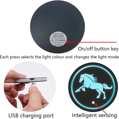 قطعتان من أضواء حامل أكواب السيارة LED، 7 ألوان وسادة أكواب مضيئة، قواعد أكواب شحن USB للسيارة، وسادة أكواب مضيئة لتزيين مصباح الجو الداخلي للسيارة in Kuwait