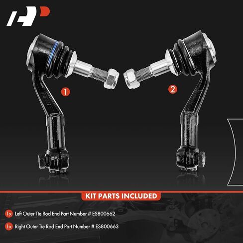 A-Premium 2 x Front Outer Tie Rod Ends, Compatible with BMW 128i 135i 135is 323i 325i 328i 330i 335d 335i 335is M3 X1 Z4 in Saudi Arabia
