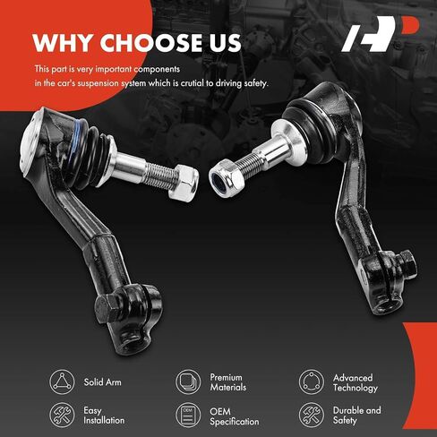 A-Premium 2 x Front Outer Tie Rod Ends, Compatible with BMW 128i 135i 135is 323i 325i 328i 330i 335d 335i 335is M3 X1 Z4 in Saudi Arabia