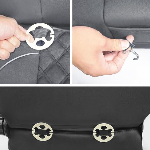 1 Pack PU Leather Quilting Front Car Seat Cover, Anti-Slip Full Wrap-Around Bottom Seat Protector Cushion with Storage Pocket, Universal Fit for Most Vehicles in Saudi Arabia