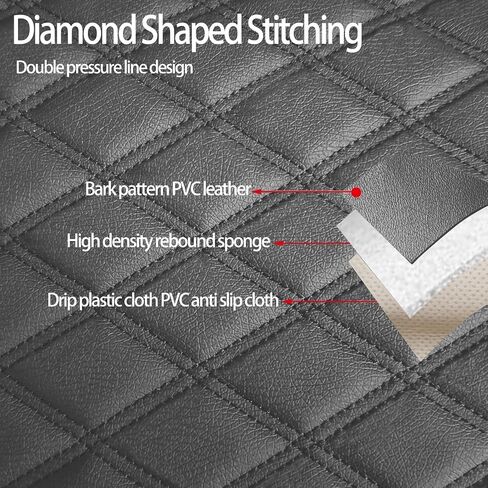 1 Pack PU Leather Quilting Front Car Seat Cover, Anti-Slip Full Wrap-Around Bottom Seat Protector Cushion with Storage Pocket, Universal Fit for Most Vehicles in Saudi Arabia