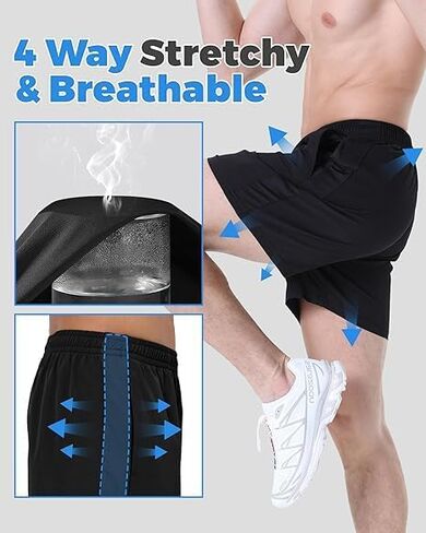 Men's Athletic Shorts - Casual Basketball Shorts with Pockets for Running Workouts. in Saudi Arabia