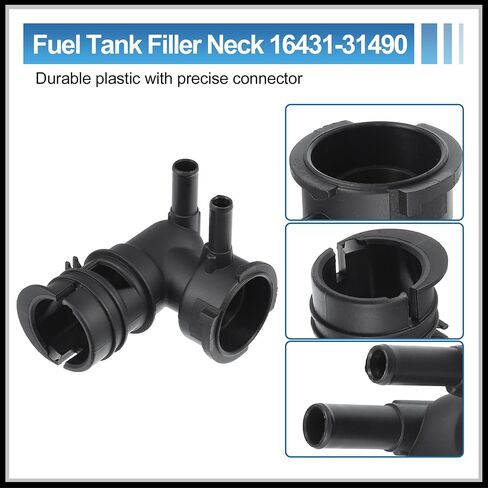 Engine Radiator Filler Neck with Fully Sealed Cap Replacement for Toyota Sienna 07-10 for Lexus RX350 07-09, No.16431-31490/16401-62100 Metal Plastic Black 1Set in Saudi Arabia