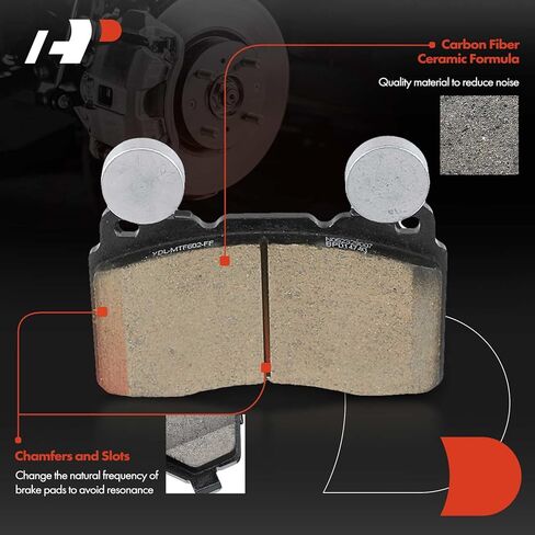 A-Premium Front Ceramic Disc Brake Pads Set Compatible with Cadillac CTS 2014-2019, CT6 2016-2020, ELR 2016 & Chevrolet Camaro 2010-2019/2022, Corvette 2014-2019, SS 2014-2017, 4 Pcs in Saudi Arabia