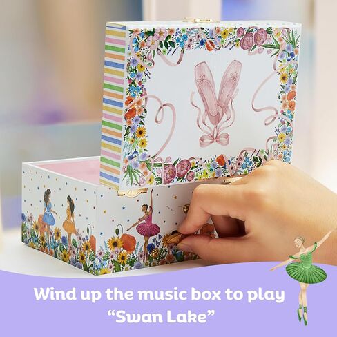 ABI + OLIE Ballerina Musical Jewelry Box for Girls, Music Box for Dance Recital Gifts for 4+ Year Old Girl, Little Girls Jewelry Box in Saudi Arabia