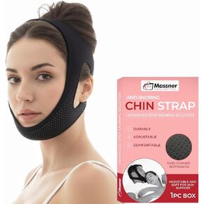 حزام ذقن إضافي قوة للنوم ، حزام ذقن CPAP المريح ، مريح للشخير- حزام الفك للرجال والنساء ، حزام ذقن سدادة شخير قابل للتعديل ، إبقاء الفم مغلقًا أثناء النوم in Kuwait