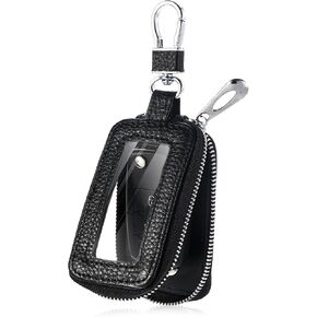 Universal Premium PU Leather Car Key Fob Case, Black, Compatible with Car, Model 651103 1-Key Shells in Saudi Arabia